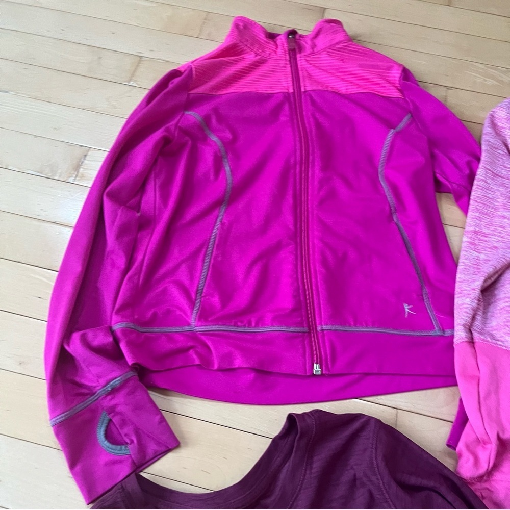 Danskin Old Navy Lot 4 Pink Athletic Tops Girls Youth Large Long Sleeve Shirts - Picture 2 of 9